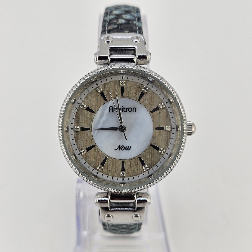 Armitron Women's Watch 34MM Brown Dial Multicolor Leather Bands New Battery